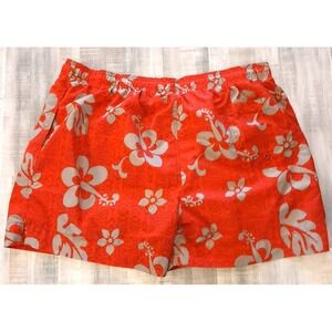 Sand & Sun Men's Board Shorts 2XL XXL Swim‎ Shorts Tropical Hawaiian Holiday Red